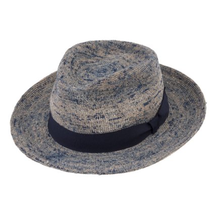 Fedora Raffia - slaměný modrý klobouk - Bestseller