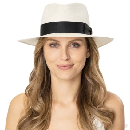 Luxusní panamský klobouk Fedora - Mayser Nizza Extra fine - ručně pletený