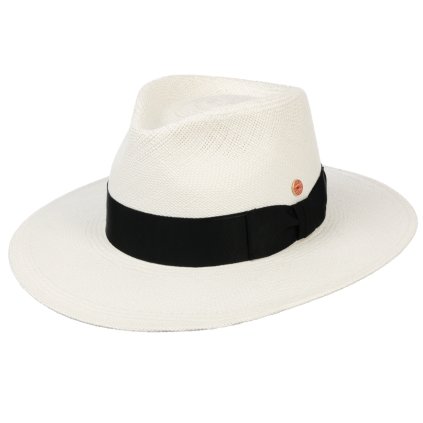 Luxusní panamský klobouk - klobouk Fedora - ručně pletený, UV faktor 80 -  Ekvádorská panama - Mayser Nizza Extra fine