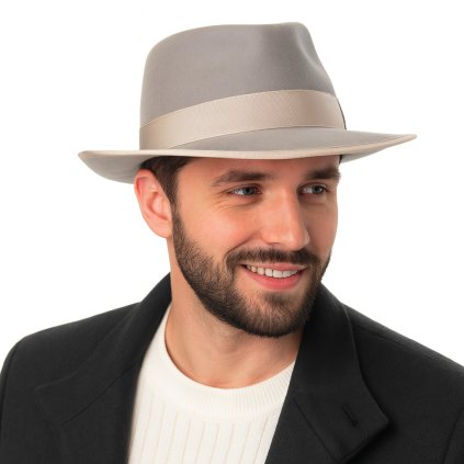 Šedý klobouk Fedora Bogart - Mayser - Mio