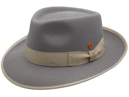 Šedý klobouk Fedora Bogart - Mayser