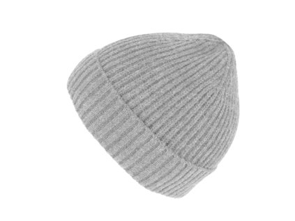 Unisex světle šedá čepice Fiebig s kašmírem