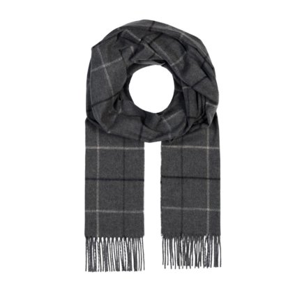 Šedá kostkovaná šála od Fiebig