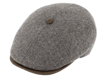 Zimní retro bekovka 6-panel od Fiebig vlna - hnědá