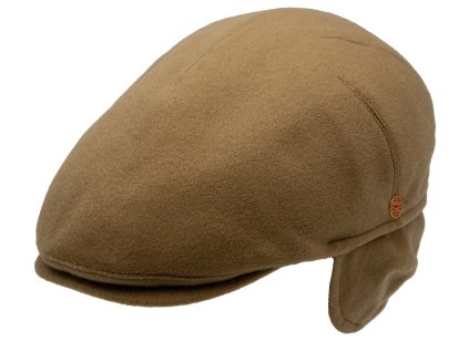 Pánská zimní béžová kašmírová bekovka - Mayser -  Simon Plus (ušní klapky) - Cashmere