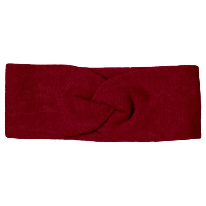 Dámská bordó kašmírová zimní čelenka - Fiebig