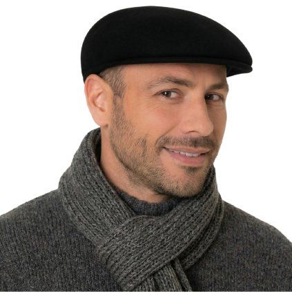 Černá vlněná bekovka - Kangol 504