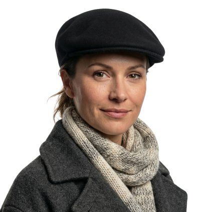 Černá vlněná bekovka - Kangol 504