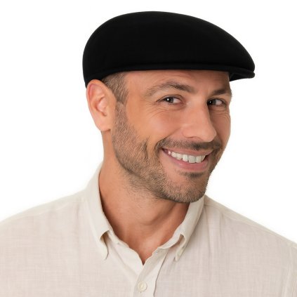 Černá vlněná bekovka - Kangol Bermuda 504