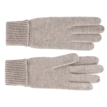 Dámské béžové rukavice -  Fiebig vlna a kašmír
