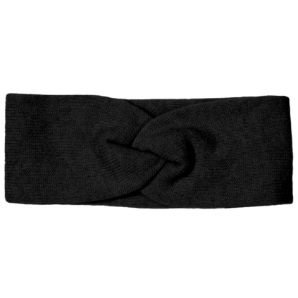 Dámská černá kašmírová zimní čelenka - Fiebig