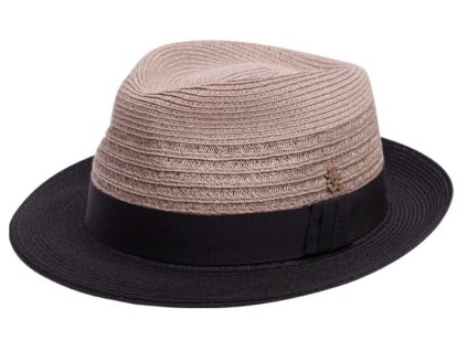 Černo bílý crushable (nemačkavý) letní klobouk Trilby - Mayser Pablito, Limitovaná kolekce