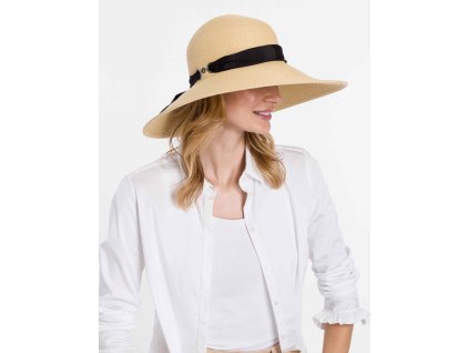 Dámský nemačkavý letní slaměný klobouk Cloche  - Cloche Big Brim