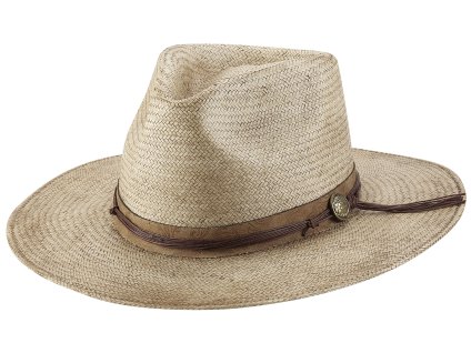 Pánský letní klobouk OASIS – Shantung Panama, ručně zdobený vintage styl