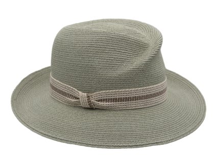 Luxusní dámský nemačkavý klobouk Fedora - ručně šitý, UV faktor 80 -  Mayser Simone Salbei