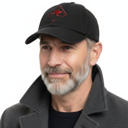 Australská černá kšiltovka oilskin - OILSKIN CAP