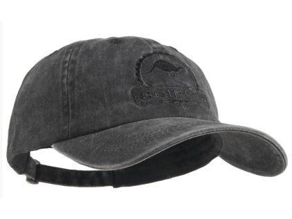 Australská černá kšiltovka z seprané bavlny - CANVAS CAP