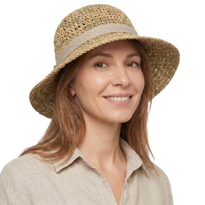 Dámský letní nemačkavý klobouk s mašličkou