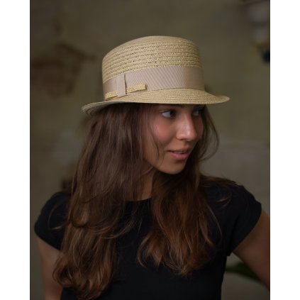 Dámský béžový klobouk Dorle - Cloche Mayser