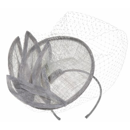 Fascinátor - stříbrný