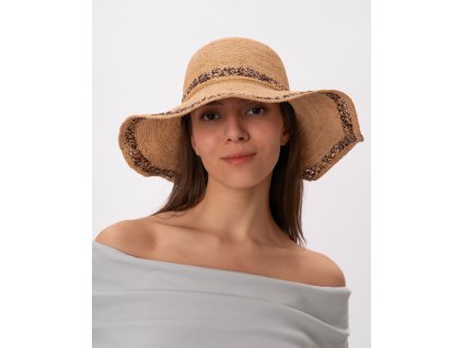 Dámský letní nemačkavý slaměný klobouk Big Brim  - Crochet