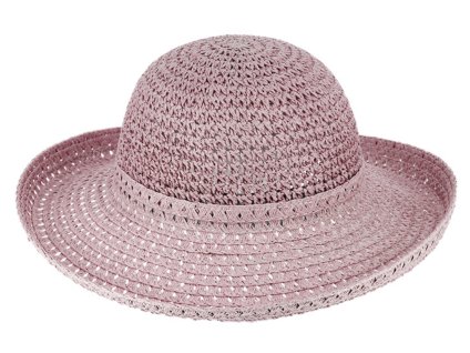Dámský letní klobouk Cloche - nemačkavý letní klobouk s větší krempou Mauve