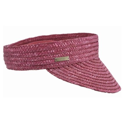 Slaměný růžový kšilt proti slunci