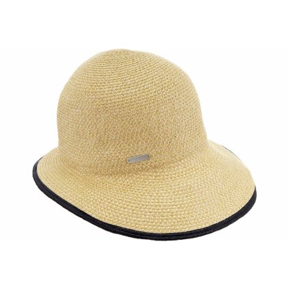 Letní dámský nemačkavý béžový klobouk - UV faktor 80