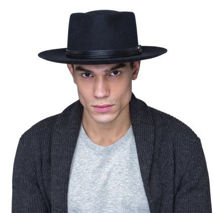 Bailey® Lang – černý klobouk s teardrop korunou