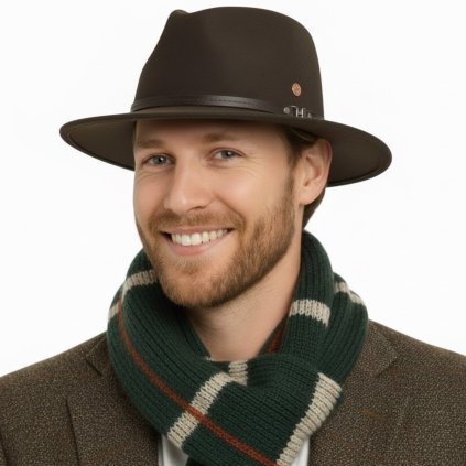 Cestovní voděodolný hnědý klobouk Mayser - Mathis Mayser