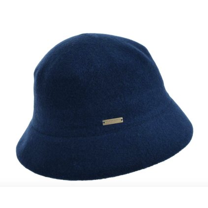 Bucket hat - zimní petrolejový vlněný klobouček - Seeberger