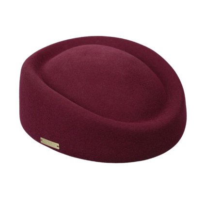 Dámská bordo plstěná lodička - plstěný baret -  Seeberger