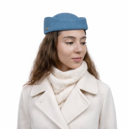 Dámská plstěná lodička aquamarine - plstěný baret -  Seeberger