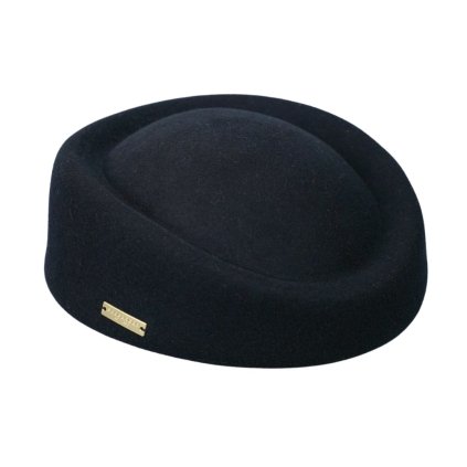 Dámská modrá plstěná lodička - plstěný baret -  Seeberger