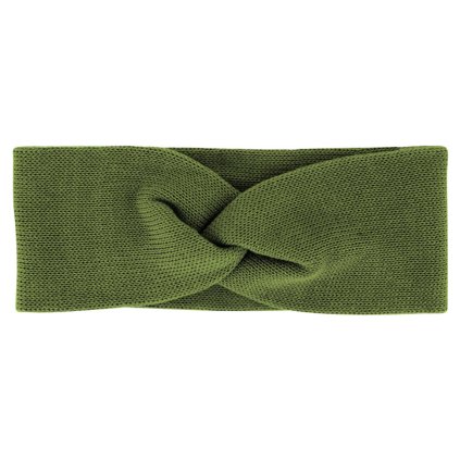 Dámská khaki čelenka od  Fiebig -  100% organická bavlna