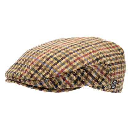 Vlněná bekovka - driver cap od CTH Ericson - Edward Checked Camel