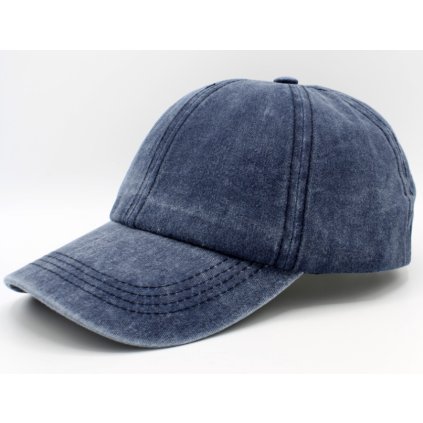 Tmavě modrá kšiltovka z seprané bavlny - Baseball Cap Washed Cotton