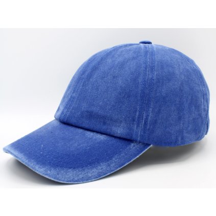 Modrá kšiltovka z seprané bavlny - Baseball Cap Washed Cotton