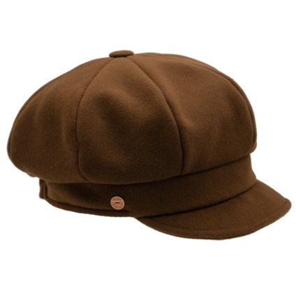 8-dílna dámská hnědá bekovka od Mayser - Camila Newsboy Cap