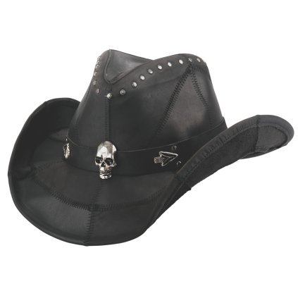 Bullhide Hardtail – kožený westernový klobouk Black