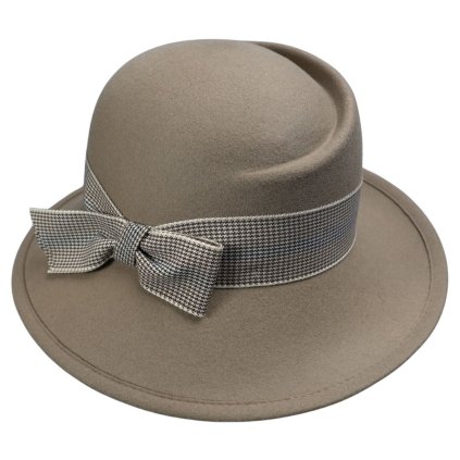 Dámský béžový nemačkavý klobouček  - Jana