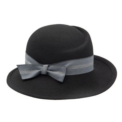 Dámský nemačkavý černý klobouček  - Jana