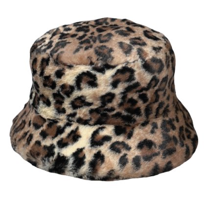 Luxusní chlupatý leopardi bucket hat Philippa -  Mayser