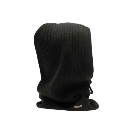 Kašmírová tmavě šedá čepice/kapuce od Seeberger - Balaklava