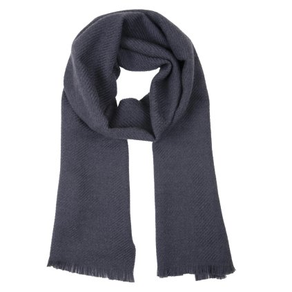 Tmavě šedá vlněná šála Ma.Al.Bi. – 35×180 cm