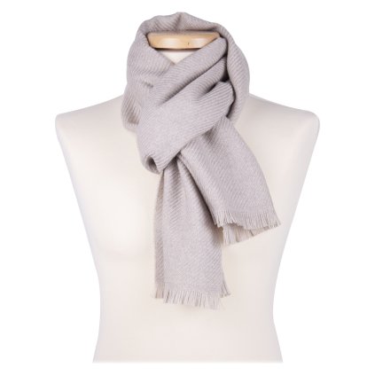 Tmavě béžová vlněná šála Ma.Al.Bi. – 35×180 cm