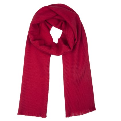 Tmavě červená vlněná šála Ma.Al.Bi. – 35×180 cm