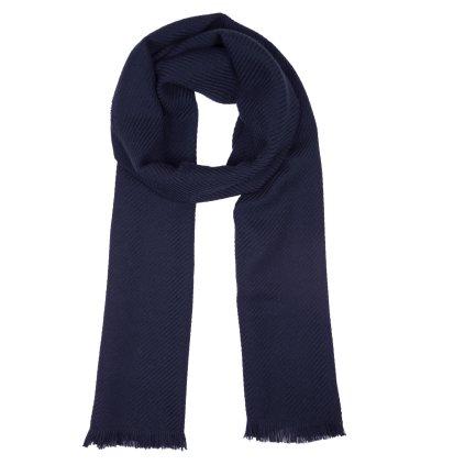 Tmavě modrá vlněná šála Ma.Al.Bi. – 35×180 cm