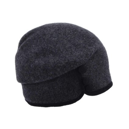 Dámská zimní čepice Seeberger s knoflíky – šedá