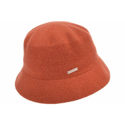 Bucket hat – zimní terakotový vlněný klobouček – Seeberger
